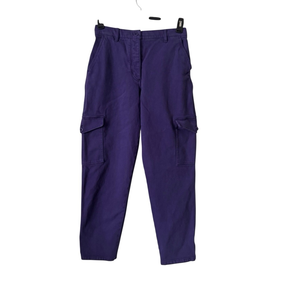 Aritzia Wilfred Free Purple Straight Modern Utility Pants‎ Women's 8 Denim